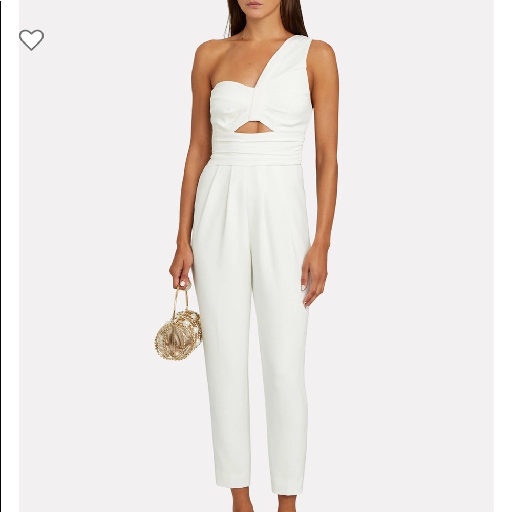 A.L.C. Athena Cropped One-Shoulder Jumpsuit